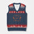 Heart Hands Showgirl V-Neck Knit Sweater Vest Girl Vintage 70's 80's Trendy Apparel TS10 Navy Red Print Your Wear