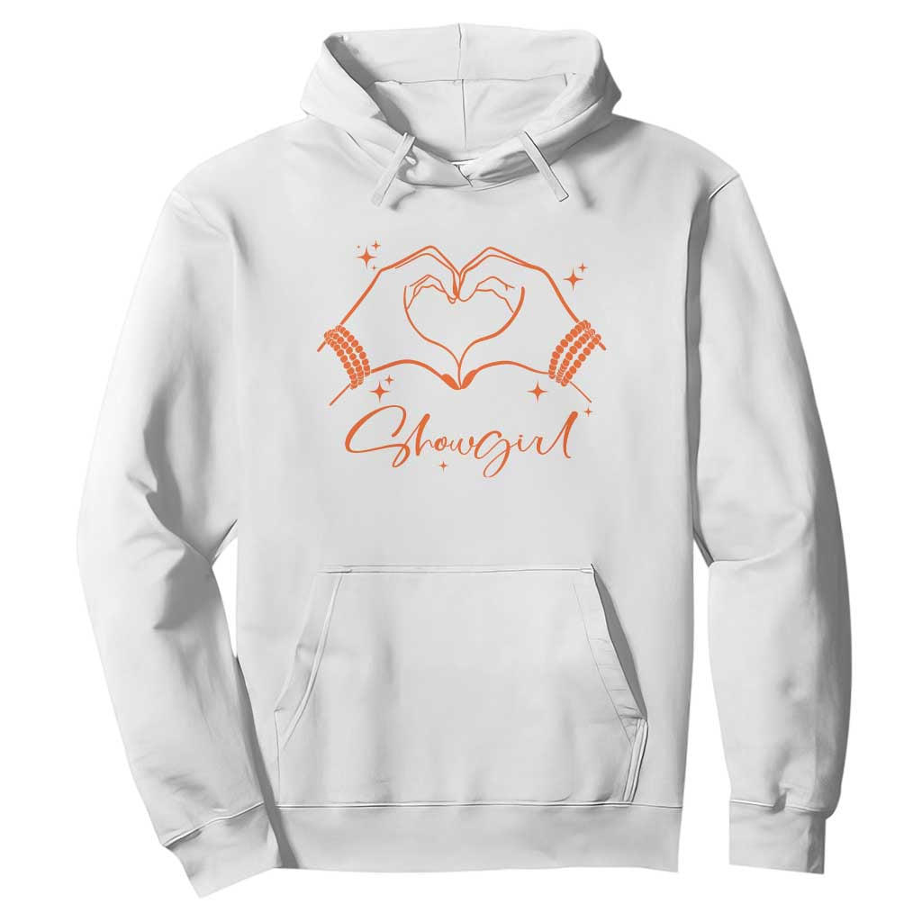 Heart Hands Showgirl Hoodie Girl Vintage 70's 80's Trendy Apparel TS10 White Print Your Wear