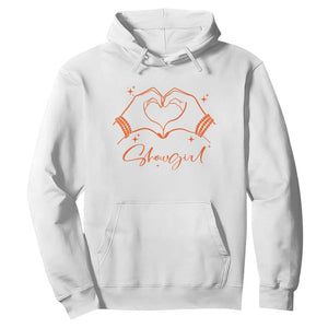 Heart Hands Showgirl Hoodie Girl Vintage 70's 80's Trendy Apparel TS10 White Print Your Wear