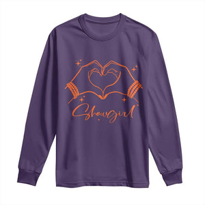 Heart Hands Showgirl Long Sleeve Shirt Girl Vintage 70's 80's Trendy Apparel TS10 Purple Print Your Wear