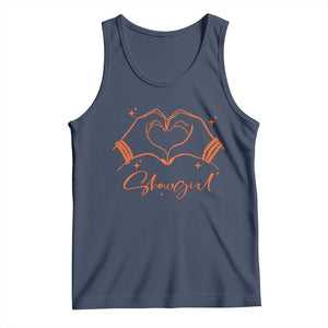 Heart Hands Showgirl Tank Top Girl Vintage 70's 80's Trendy Apparel TS10 Navy Print Your Wear