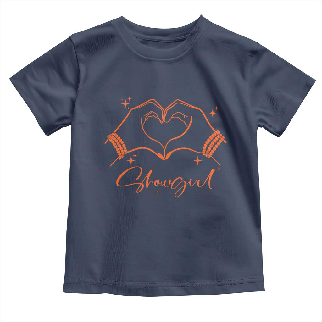 Heart Hands Showgirl Toddler T Shirt Girl Vintage 70's 80's Trendy Apparel TS10 Navy Print Your Wear