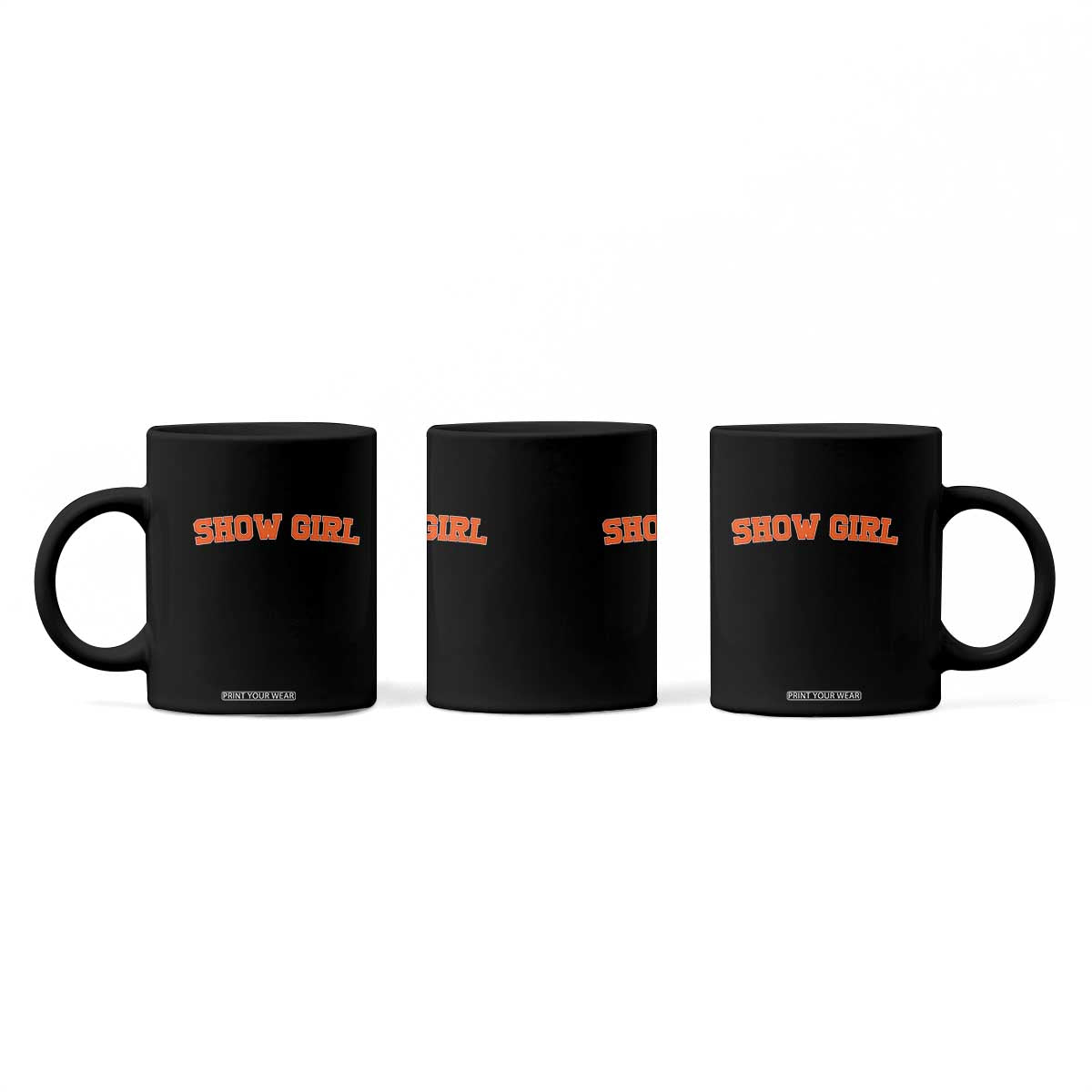 Showgirl Coffee Mug Retro Vintage Varsity Sports Orange Text TS10 Print Your Wear