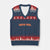Showgirl V-Neck Knit Sweater Vest Retro Vintage Varsity Sports Orange Text TS10 Navy Red Print Your Wear