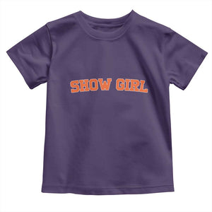 Showgirl Toddler T Shirt Retro Vintage Varsity Sports Orange Text TS10 Purple Print Your Wear