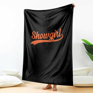 Showgirl Throw Blanket Varsity Script Vintage Sports Jersey Style TS10 Print Your Wear