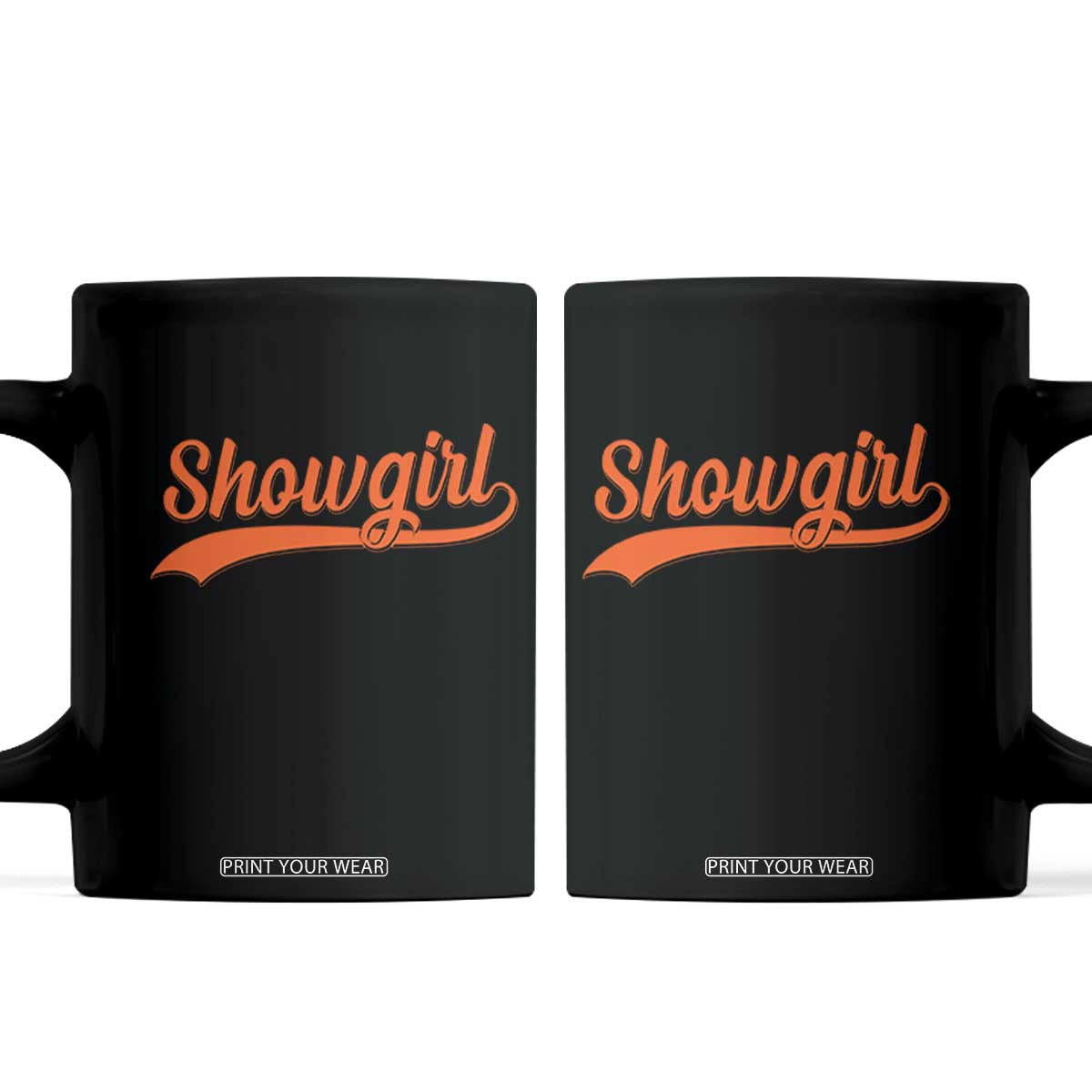Showgirl Coffee Mug Varsity Script Vintage Sports Jersey Style TS10 Black Print Your Wear