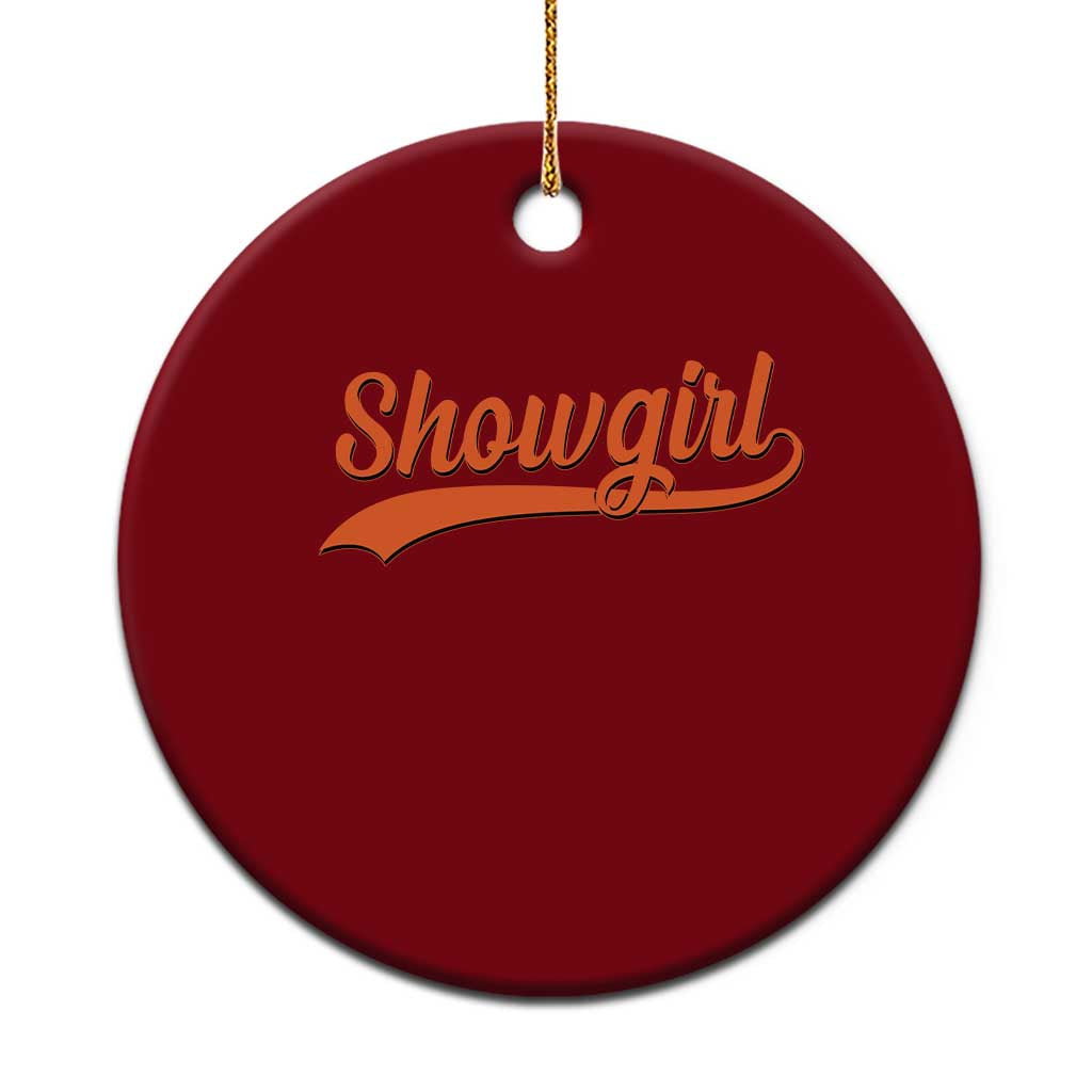 Showgirl Ceramic Ornament Varsity Script Vintage Sports Jersey Style TS10 1pc Red Print Your Wear