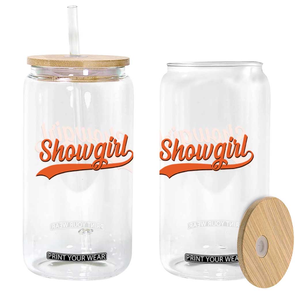 Showgirl Glass Can Varsity Script Vintage Sports Jersey Style TS10 Print Your Wear