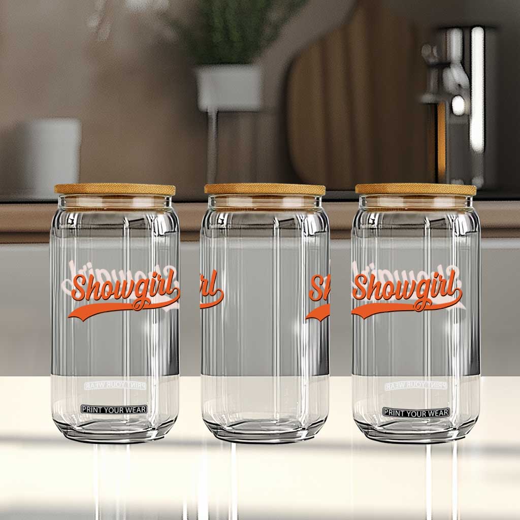 Showgirl Glass Can Varsity Script Vintage Sports Jersey Style TS10 Print Your Wear