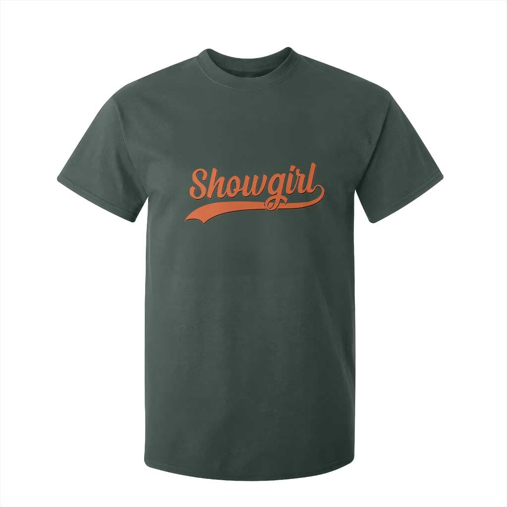 Showgirl T Shirt For Kid Varsity Script Vintage Sports Jersey Style TS10 Dark Forest Green Print Your Wear
