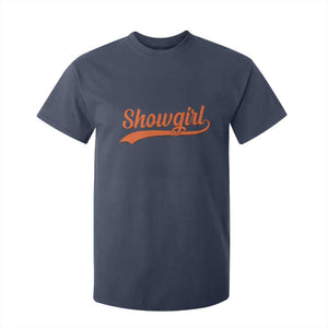 Showgirl T Shirt For Kid Varsity Script Vintage Sports Jersey Style TS10 Navy Print Your Wear