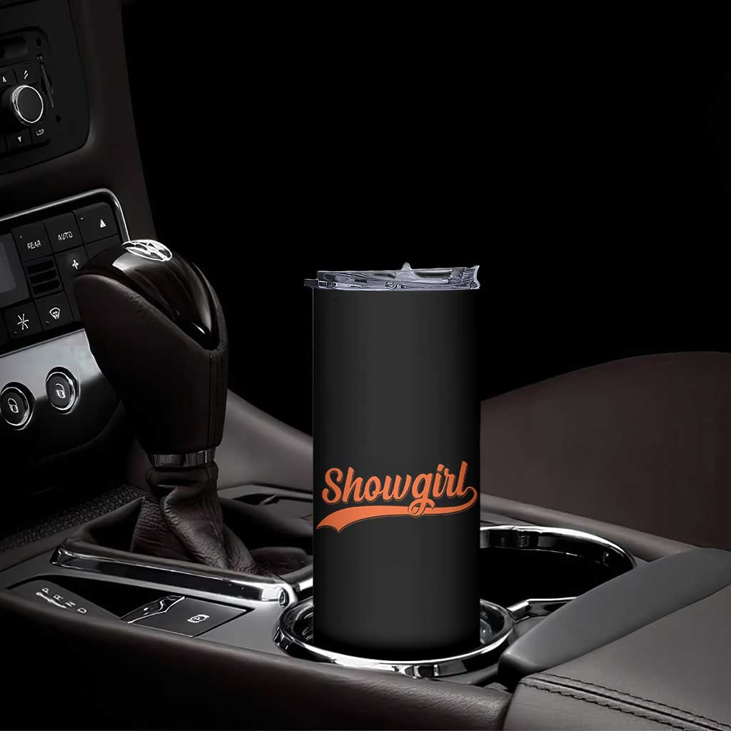 Showgirl Skinny Tumbler Varsity Script Vintage Sports Jersey Style TS10 Print Your Wear