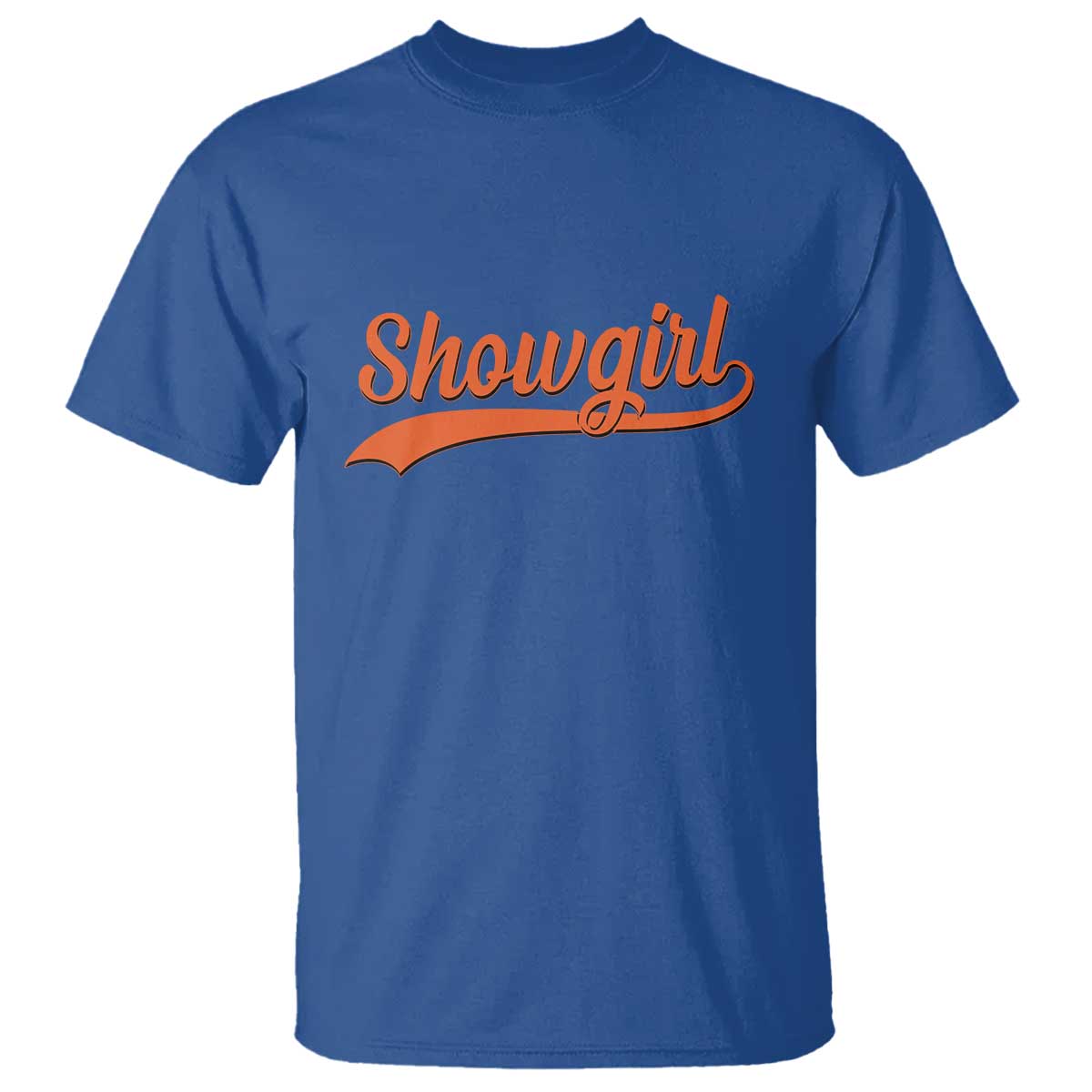 Showgirl T Shirt Varsity Script Vintage Sports Jersey Style TS10 Royal Blue Print Your Wear