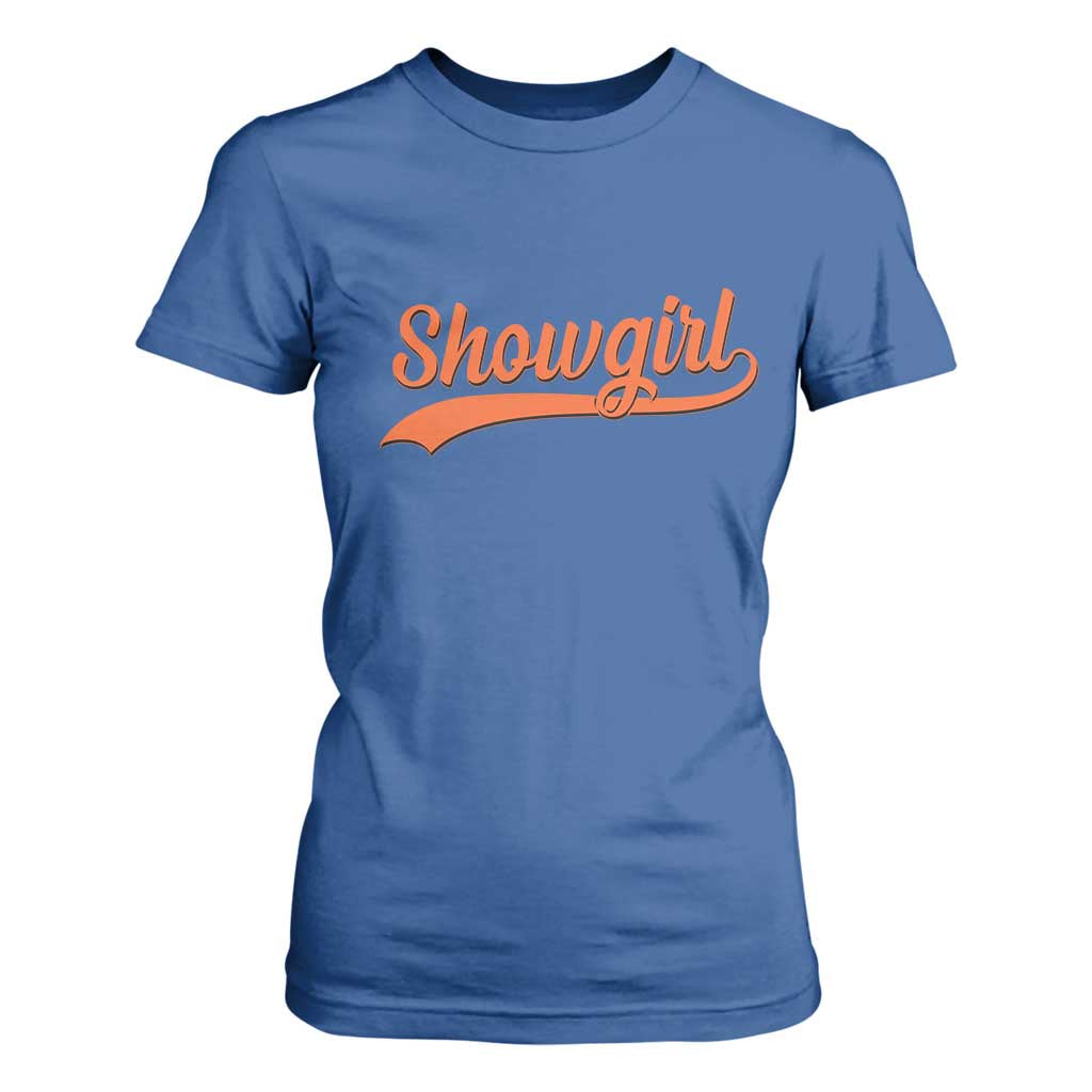 Showgirl T Shirt For Women Varsity Script Vintage Sports Jersey Style TS10 Royal Blue Print Your Wear