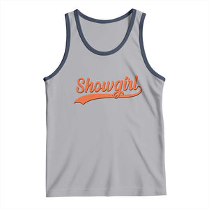 Showgirl Tank Top Varsity Script Vintage Sports Jersey Style TS10 Athletic Heather Navy Print Your Wear