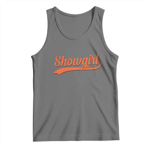 Showgirl Tank Top Varsity Script Vintage Sports Jersey Style TS10 Black Heather Print Your Wear