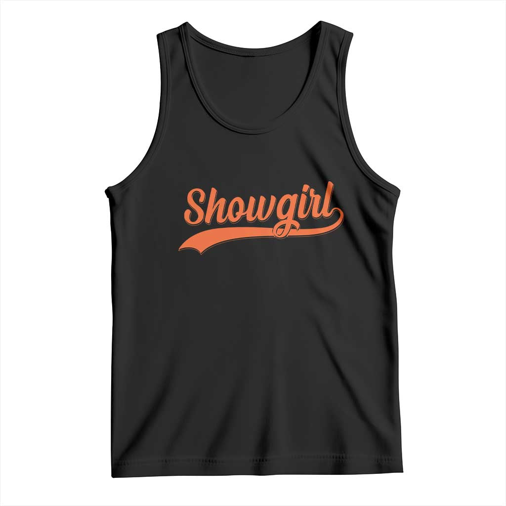 Showgirl Tank Top Varsity Script Vintage Sports Jersey Style TS10 Black Print Your Wear