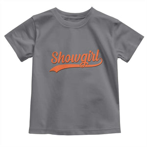 Showgirl Toddler T Shirt Varsity Script Vintage Sports Jersey Style TS10 Charcoal Print Your Wear