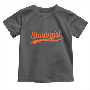 Showgirl Toddler T Shirt Varsity Script Vintage Sports Jersey Style TS10 Dark Heather Print Your Wear