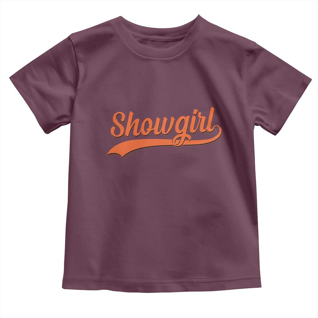 Showgirl Toddler T Shirt Varsity Script Vintage Sports Jersey Style TS10 Maroon Print Your Wear
