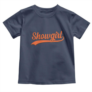 Showgirl Toddler T Shirt Varsity Script Vintage Sports Jersey Style TS10 Navy Print Your Wear