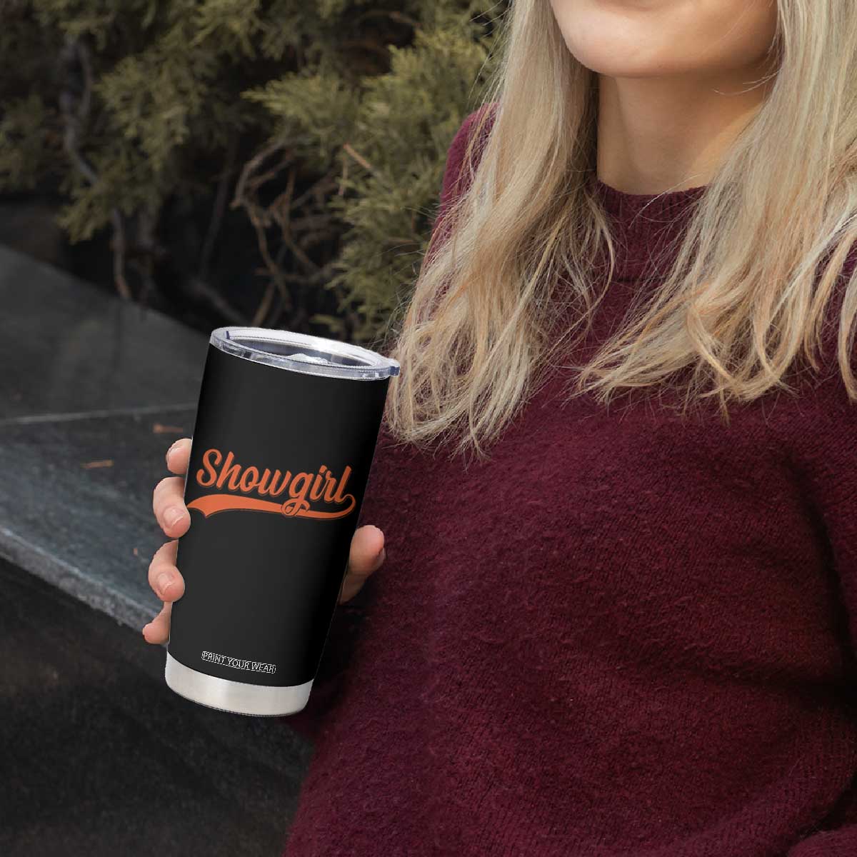 Showgirl Tumbler Cup Varsity Script Vintage Sports Jersey Style TS10 Print Your Wear