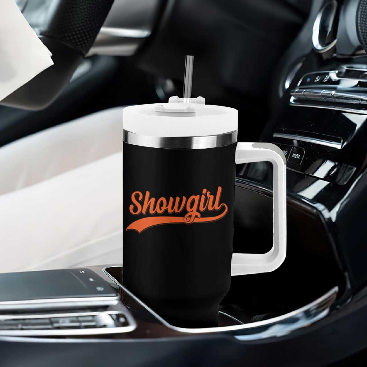 Showgirl Tumbler With Handle Varsity Script Vintage Sports Jersey Style TS10 Print Your Wear