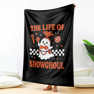 Funny Halloween Costume Showgirl Throw Blanket The Life of A Showghoul Cute Ghost TS10 Print Your Wear