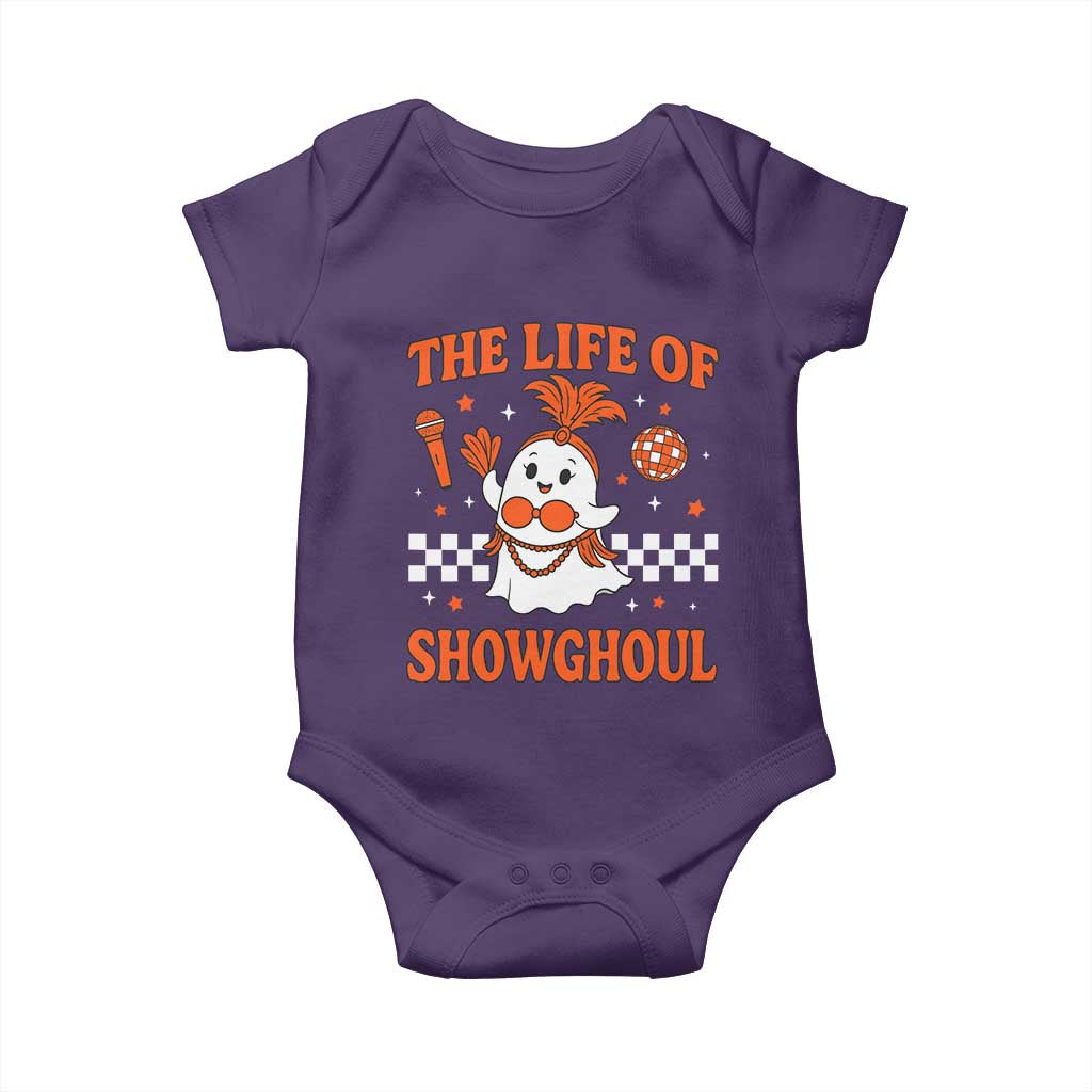 Funny Halloween Costume Showgirl Baby Onesie The Life of A Showghoul Cute Ghost TS10 Purple Print Your Wear