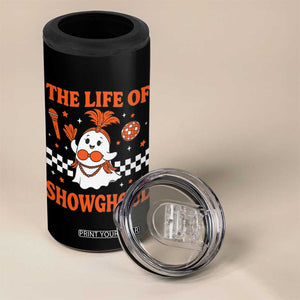 Funny Halloween Costume Showgirl 4 in 1 Can Cooler Tumbler The Life of A Showghoul Cute Ghost TS10 Print Your Wear