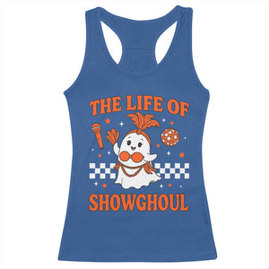 Funny Halloween Costume Showgirl Racerback Tank Top The Life of A Showghoul Cute Ghost TS10 Royal Blue Print Your Wear