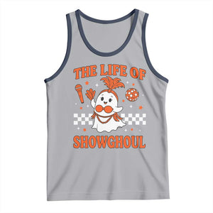 Funny Halloween Costume Showgirl Tank Top The Life of A Showghoul Cute Ghost TS10 Athletic Heather Navy Print Your Wear