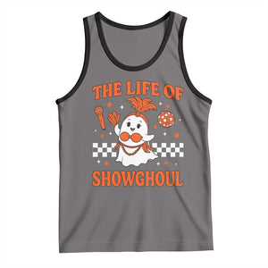 Funny Halloween Costume Showgirl Tank Top The Life of A Showghoul Cute Ghost TS10 Deep Heather Black Print Your Wear