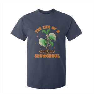 Funny Halloween Costume Showgirl T Shirt For Kid The Life of A Showghoul Slay Skeleton Girl TS10 Navy Print Your Wear