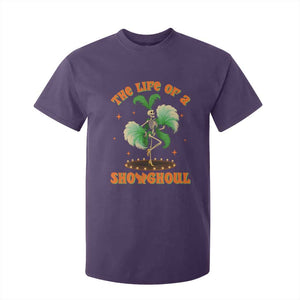Funny Halloween Costume Showgirl T Shirt For Kid The Life of A Showghoul Slay Skeleton Girl TS10 Purple Print Your Wear
