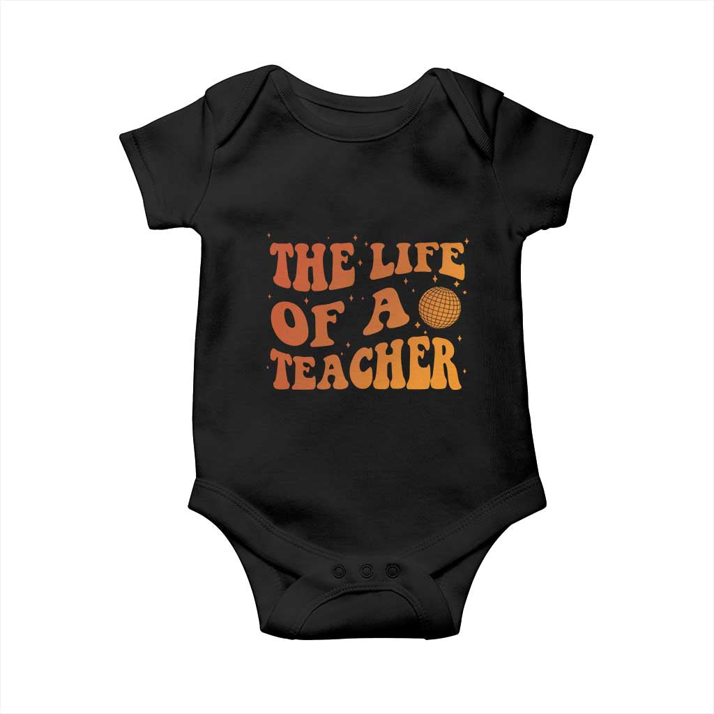 The Life Of A Teacher Baby Onesie In My Teacher Era Concert TS10 Black Print Your Wear