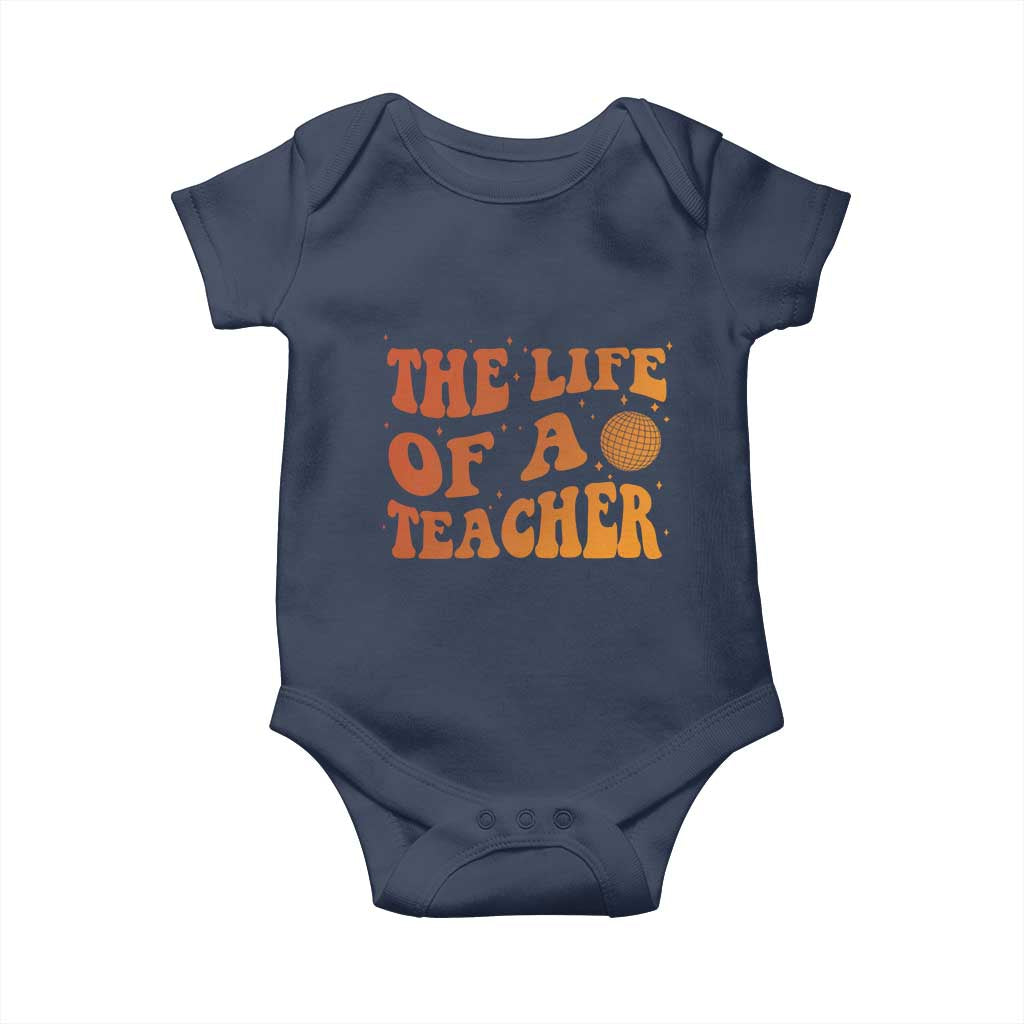 The Life Of A Teacher Baby Onesie In My Teacher Era Concert TS10 Navy Print Your Wear