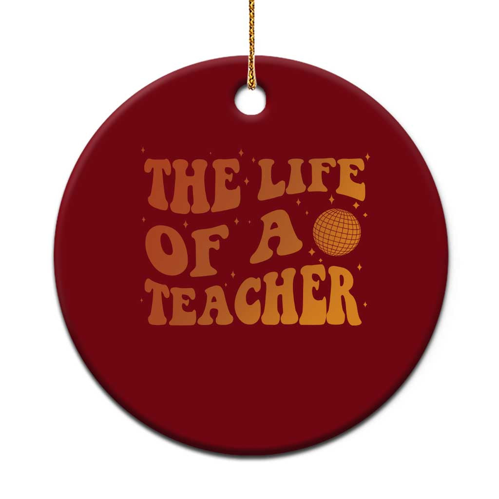 The Life Of A Teacher Ceramic Ornament In My Teacher Era Concert TS10 1pc Red Print Your Wear