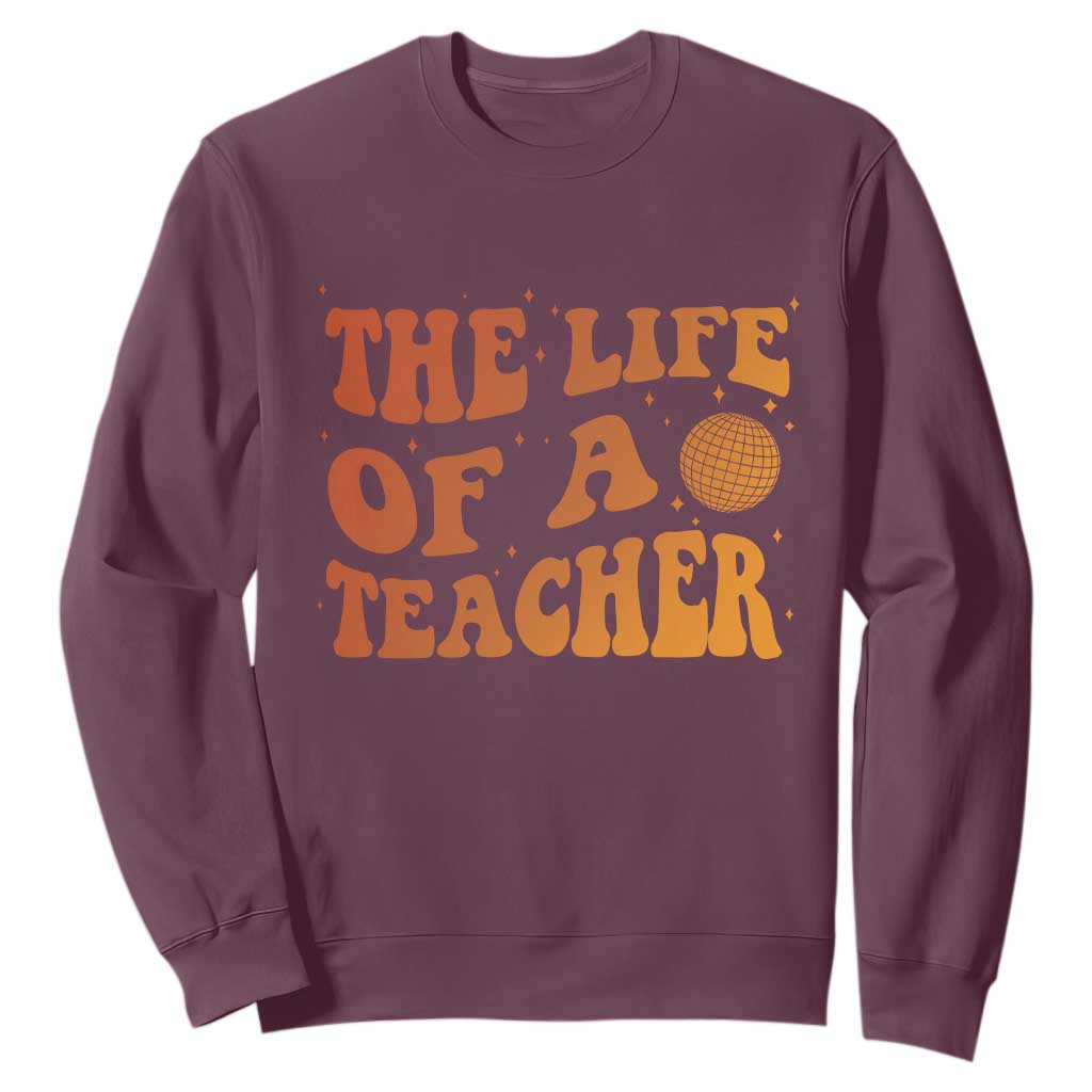 The Life Of A Teacher Sweatshirt In My Teacher Era Concert TS10 Maroon Print Your Wear