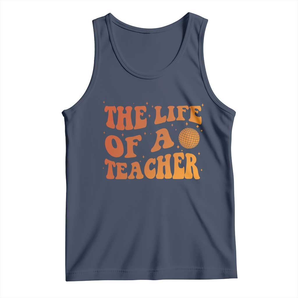 The Life Of A Teacher Tank Top In My Teacher Era Concert TS10 Navy Print Your Wear