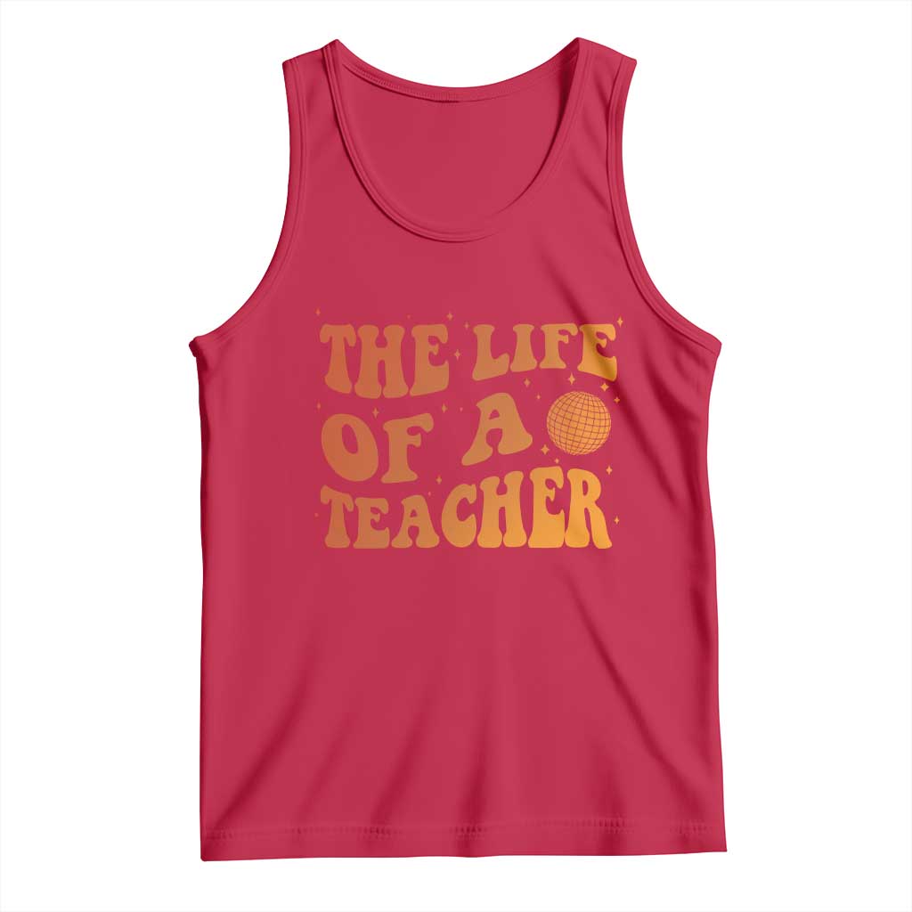 The Life Of A Teacher Tank Top In My Teacher Era Concert TS10 Red Print Your Wear