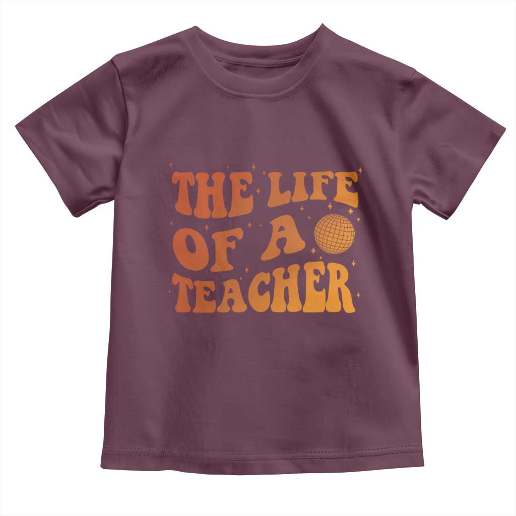 The Life Of A Teacher Toddler T Shirt In My Teacher Era Concert TS10 Maroon Print Your Wear
