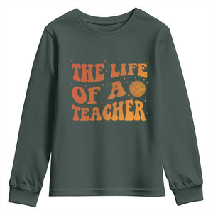 The Life Of A Teacher Youth Sweatshirt In My Teacher Era Concert TS10 Dark Forest Green Print Your Wear