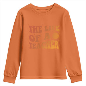 The Life Of A Teacher Youth Sweatshirt In My Teacher Era Concert TS10 Orange Print Your Wear