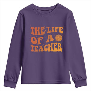 The Life Of A Teacher Youth Sweatshirt In My Teacher Era Concert TS10 Purple Print Your Wear