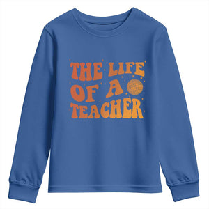 The Life Of A Teacher Youth Sweatshirt In My Teacher Era Concert TS10 Royal Blue Print Your Wear