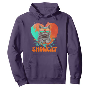 The Life Of A Showcat Hoodie Funny Cat Showgirl Era Heart Shape TS10 Purple Print Your Wear