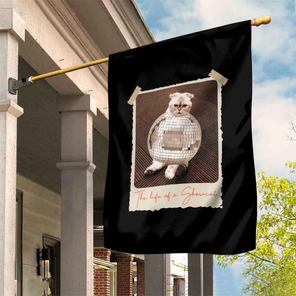 The Life Of A Showcat Garden Flag Funny Vintage Photo Cat Era TS10 Print Your Wear