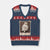 The Life Of A Showcat V-Neck Knit Sweater Vest Funny Vintage Photo Cat Era TS10 Navy Red Print Your Wear